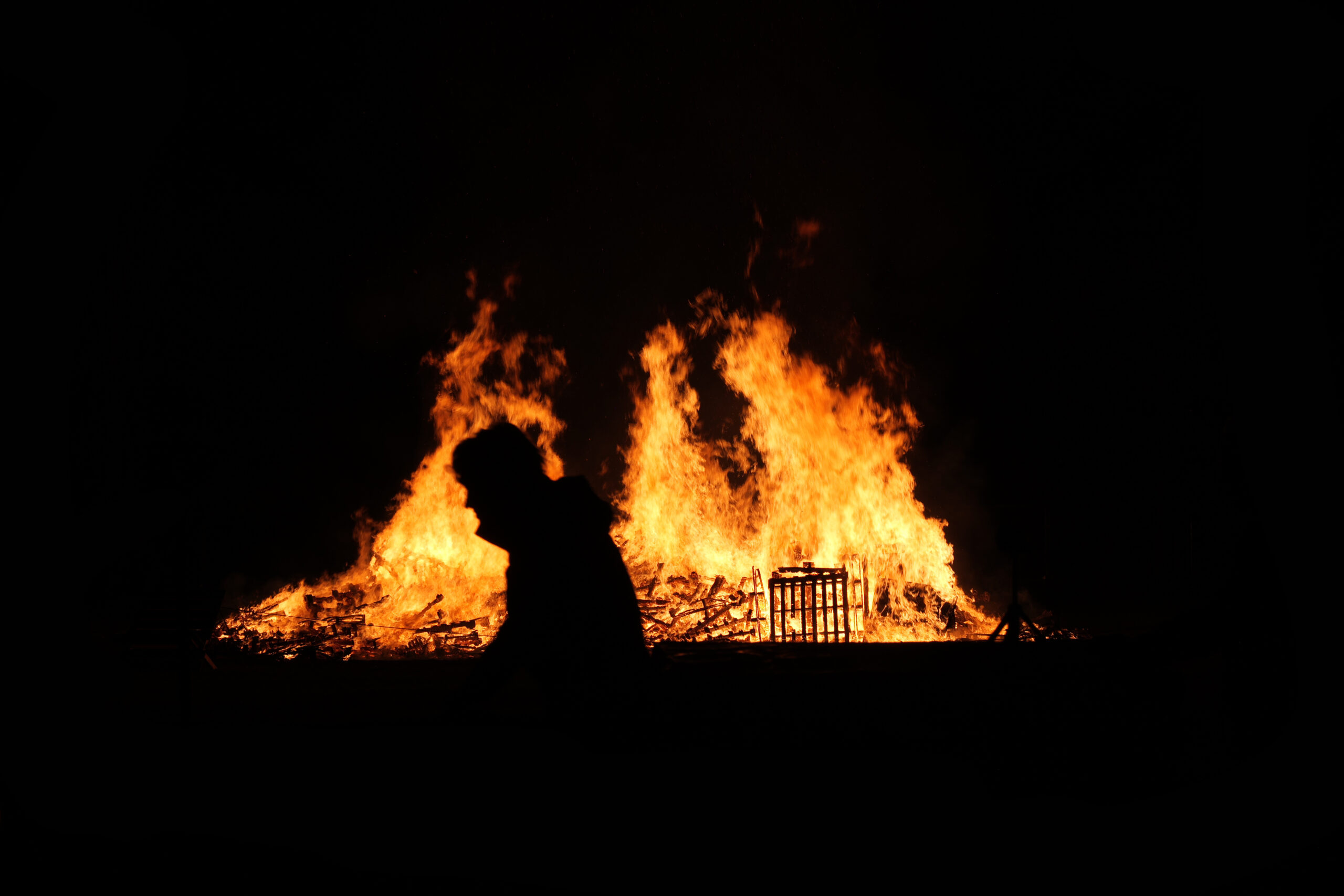 Burning Fire with Figure